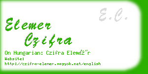 elemer czifra business card